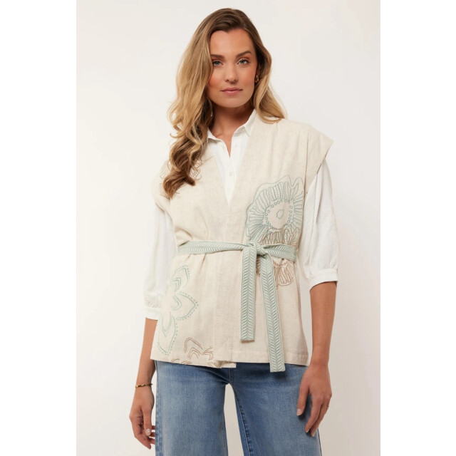 G-Maxx Corey gilet zand dessin 4259.06.0004 large