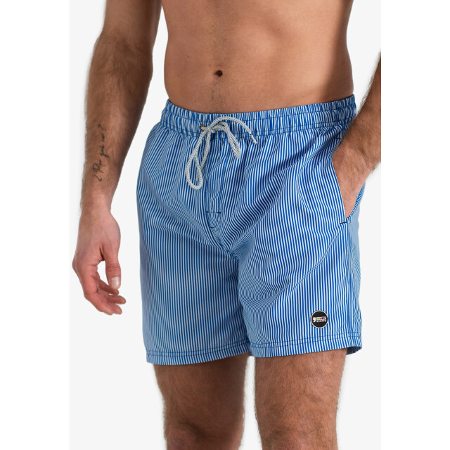 Happy Shorts Heren zwemshort blauw/wit gestreept HS-SW-1170 large
