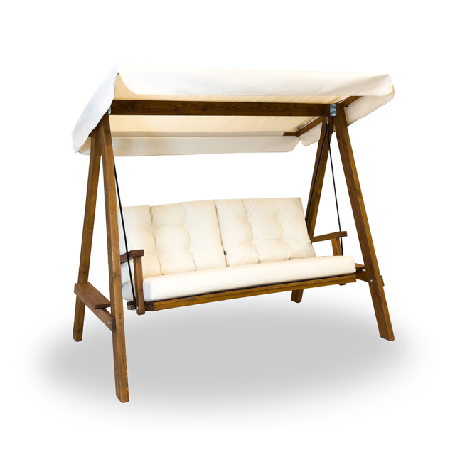 Westmann Pera 2000 houten hollywood schommelbank 116x203x180 cm beige 3173922 large