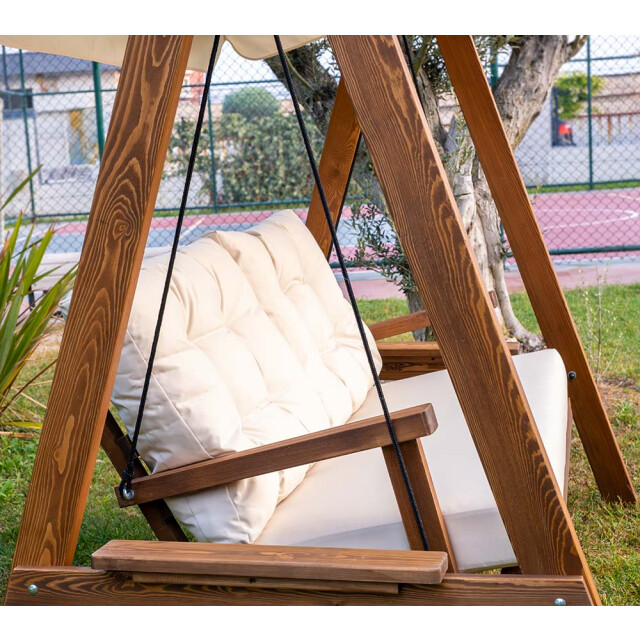Westmann Pera 2000 houten hollywood schommelbank 116x203x180 cm beige 3173922 large