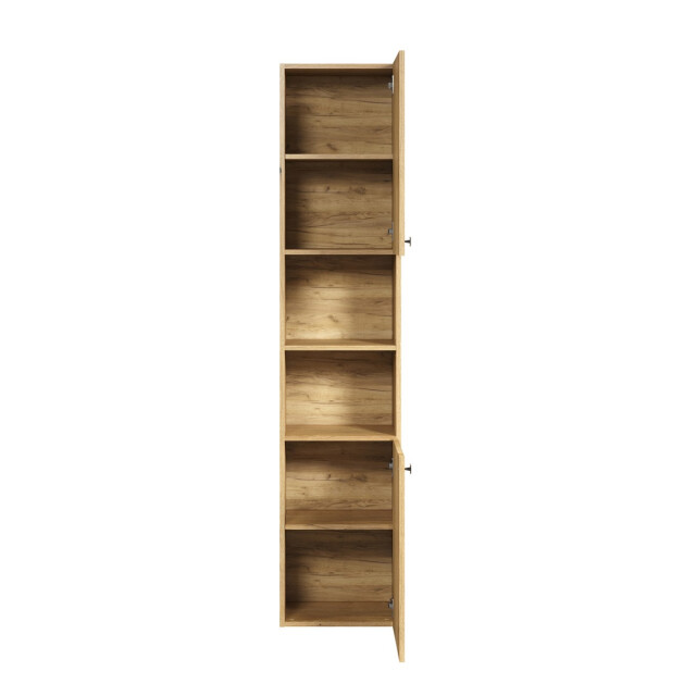 CaliCosy Geribbelde badkamerkolom met 2 deuren en 2 open vakken h186 cm purebliss 3042524 large
