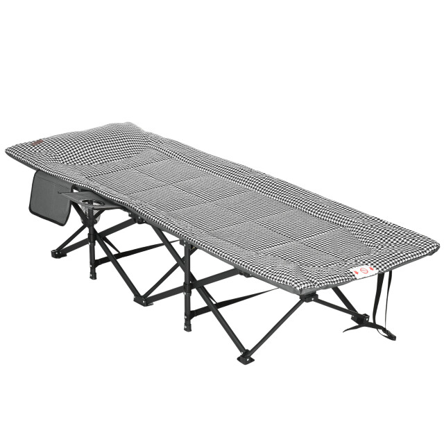 4goodz Outsunny veldbed campingbed met tas & bekerhouder tot 120kg 3173673 large