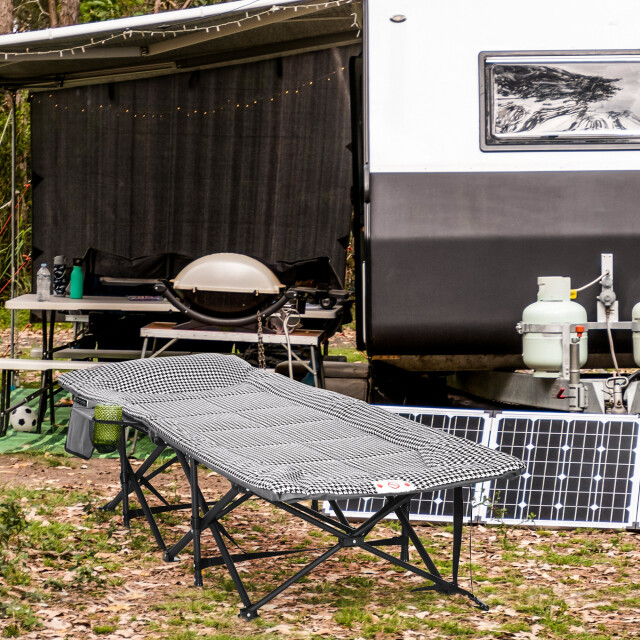 4goodz Outsunny veldbed campingbed met tas & bekerhouder tot 120kg 3173673 large