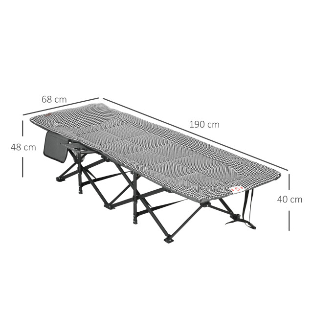 4goodz Outsunny veldbed campingbed met tas & bekerhouder tot 120kg 3173673 large