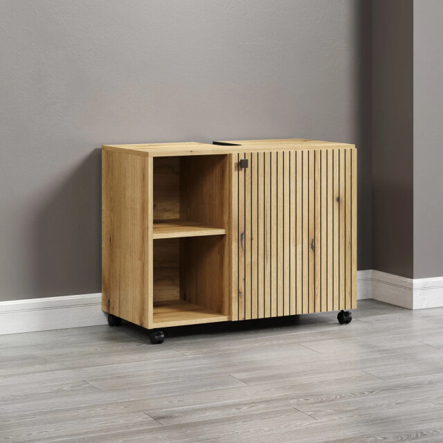 CaliCosy Onderkast met wielen, 1 deur en 2 open vakken l80 cm purebliss 3042299 large