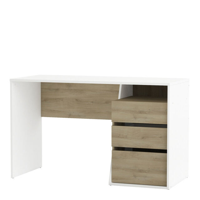 CaliCosy Bureau 3 lades hout en wit decor jefferson 2931882 large