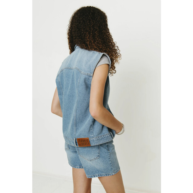 Frankie & Liberty Zomer bodywarmer meisjes jeans rimona FL25301 - Blue Denim - Rimona large