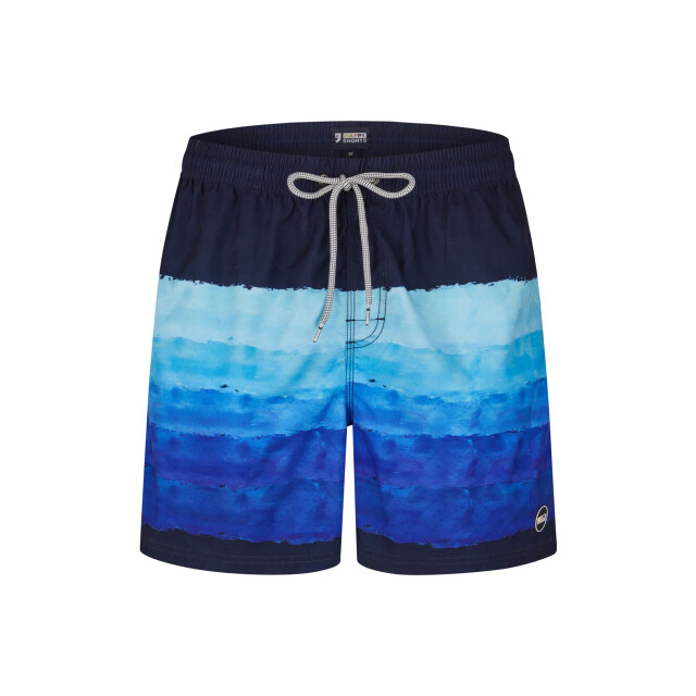 Happy Shorts Heren zwemshort waterverf strepen print blauw HS-SW-1160 large