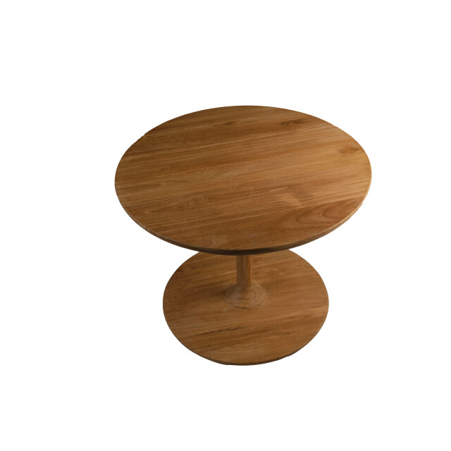 HSM Collection -ronde salontafel coffees-50x50x40-naturel-teak 3041953 large