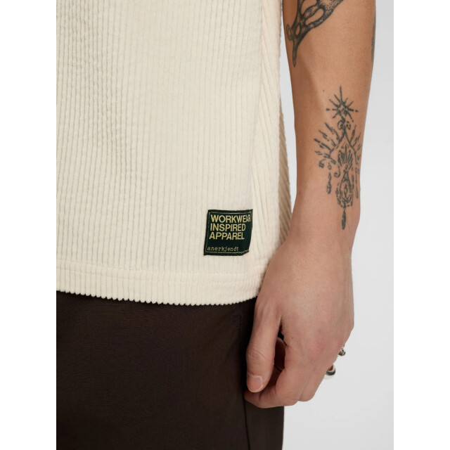 Anerkjendt 901979 akvillads corduroy s/s tee 9503 tofu 901979 large