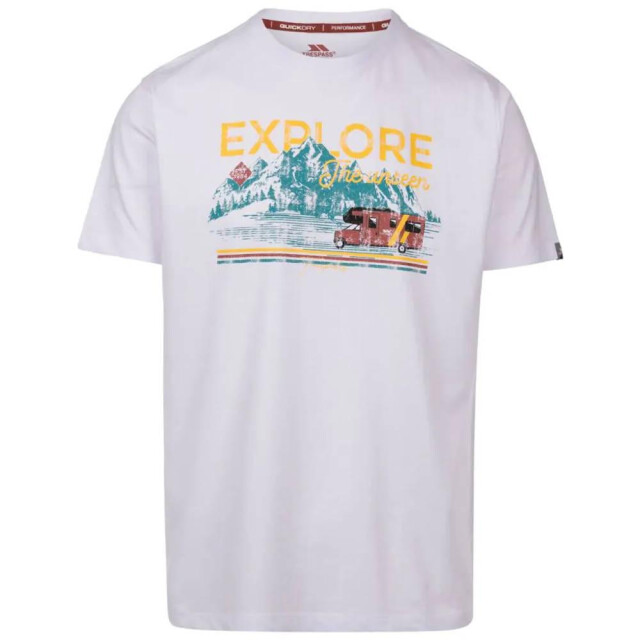 Trespass Heren thelon bedrukt casual t-shirt UTTP6972_white large