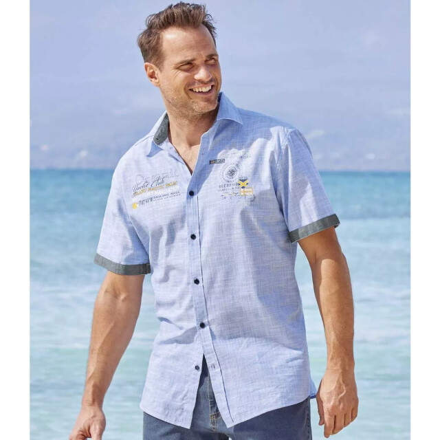 Atlas For Men Heren poplin overhemd UTAF192_blue large