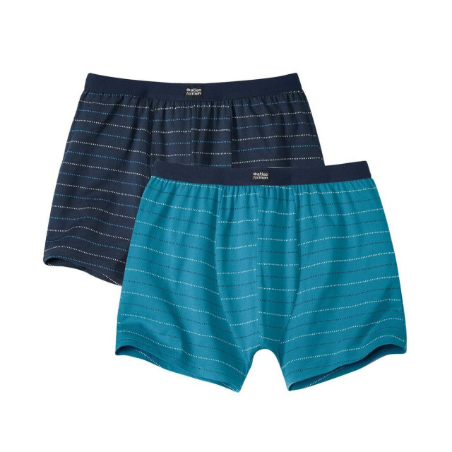 Atlas For Men Heren stretch boxershorts (set van 2) UTAF2048_bluenavyblue large