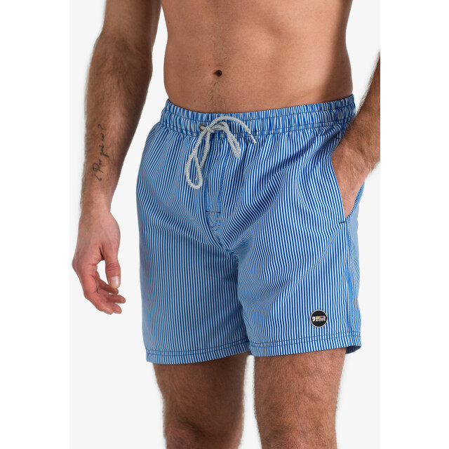 Happy Shorts Heren zwemshort blauw/wit gestreept HS-SW-1170 large