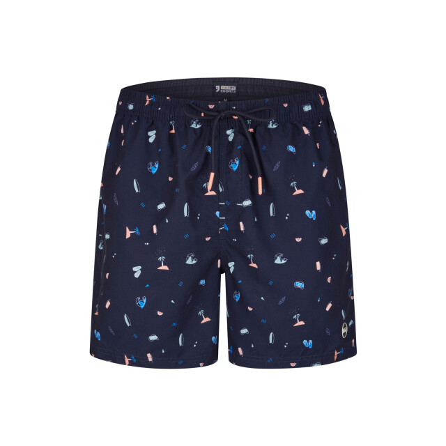 Happy Shorts Heren zwemshort strand donkerblauw print HS-SW-1150 large