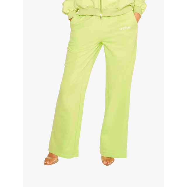 LA Sisters Dames joggingbroek essential straight leg pistache ESSENTIAL-STRAIGHT-LEG-SWEATPANTS-PISTACHE large