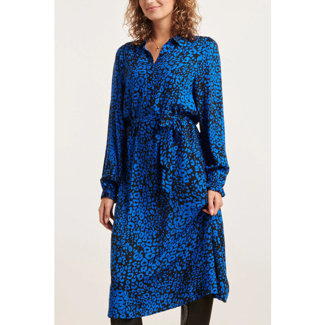 Smashed Lemon 23825 v-hals jurk met wijd uitlopende mouwen | 23825-999-650 large