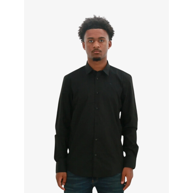 Antony Morato Shirt napoli slim fit in soft touch cotton fabric easy iron blac MMSL00628-FA400078-9000 large