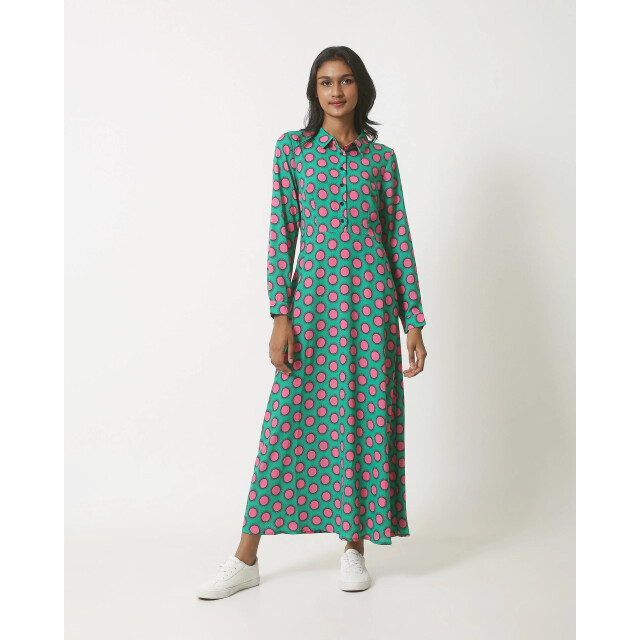 Smashed Lemon 23801 maxi blouse jurk met retro print | 23801-530-445 large