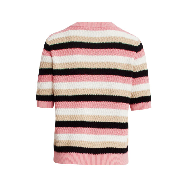 Smashed Lemon 25109 gebreide trui met roze, sand en zwart colourblock 25109-421-998 large