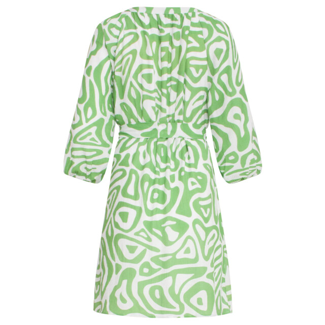 Smashed Lemon 25005 crinkle jurk met lichtte abstracte print | light 25005-500-000 large
