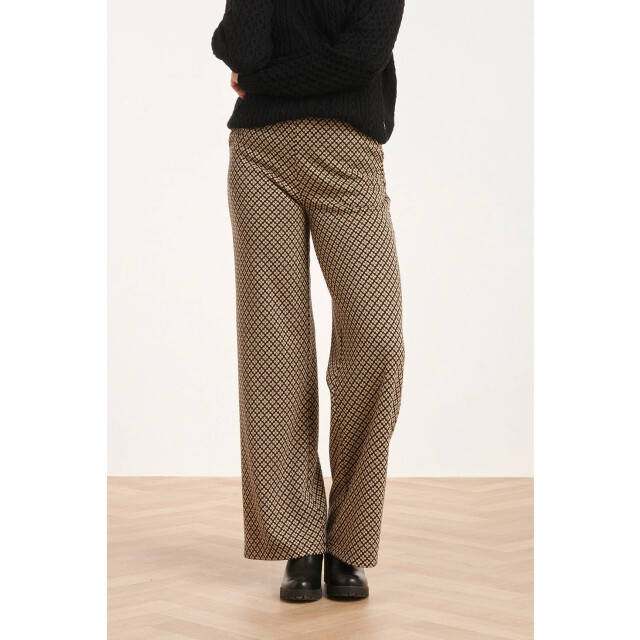 Smashed Lemon 24577 wijde broek met grafische bloemprint | 24577-999-720 large