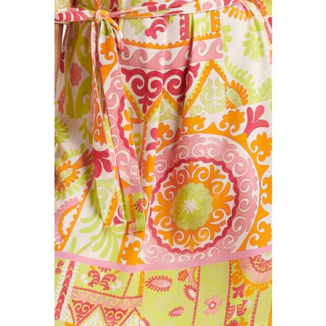 Smashed Lemon 24374 dames korte jurk met ornament print | 24374-998-XXL large