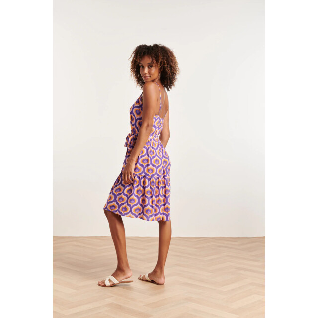 Smashed Lemon 24337 retro bedrukte spaghettiband jurk | 24337-380-998 large