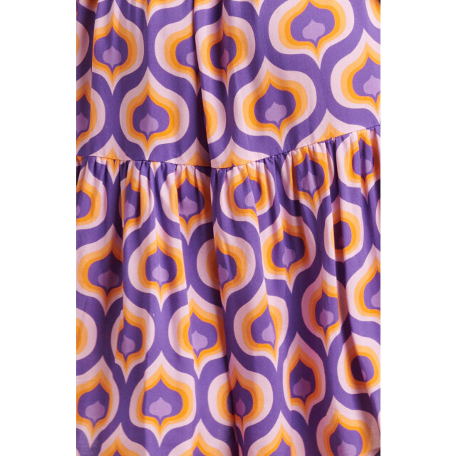 Smashed Lemon 24337 retro bedrukte spaghettiband jurk | 24337-380-998 large