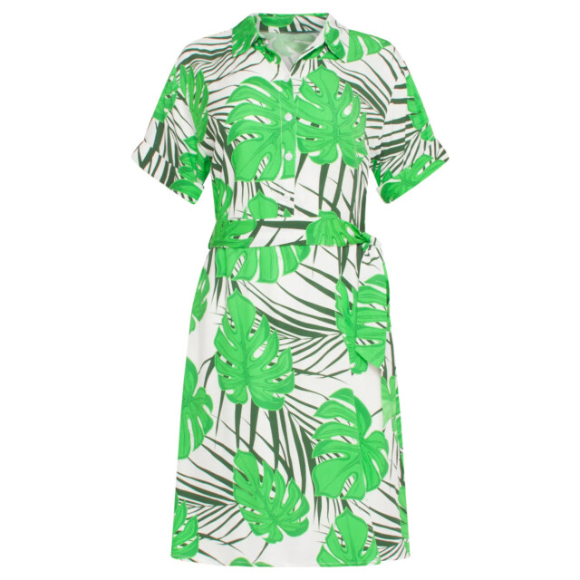 Smashed Lemon 24331 kort blad patroon overhemd jurk | 24331-000-530 large