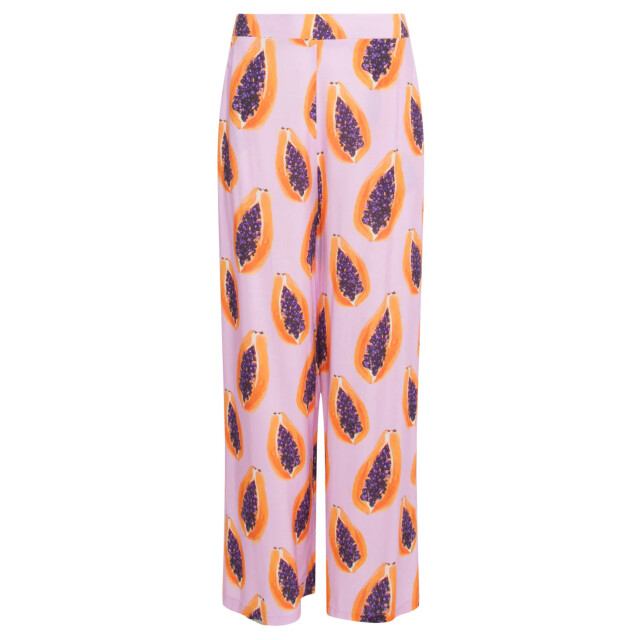Smashed Lemon 24326 lilae papaya print flowy broek | 24326-300-998 large
