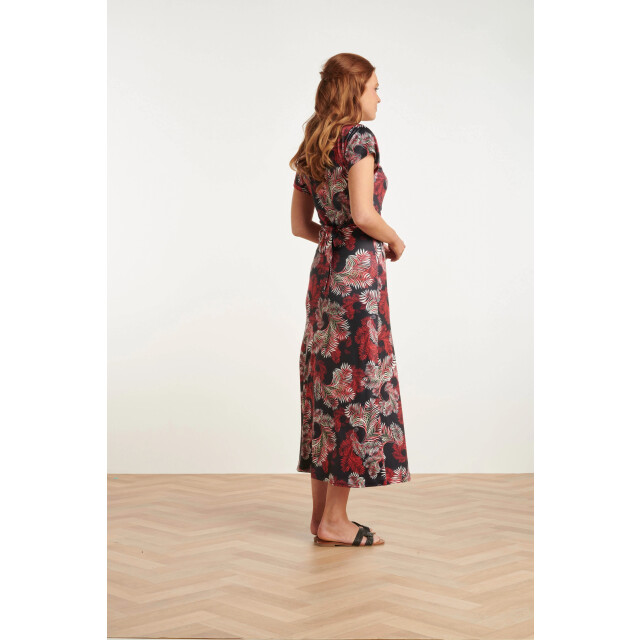 Smashed Lemon 24421 zomerjurk met bladprint stretchlicht aansluitend 24421-998-XXL large