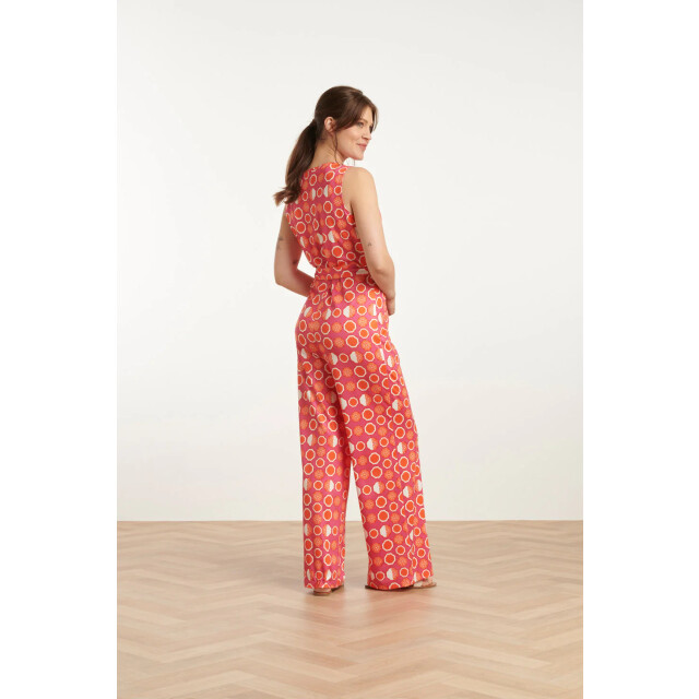 Smashed Lemon 25025 v-hals jumpsuit met grafische fruitprint | 25025-420-998 large