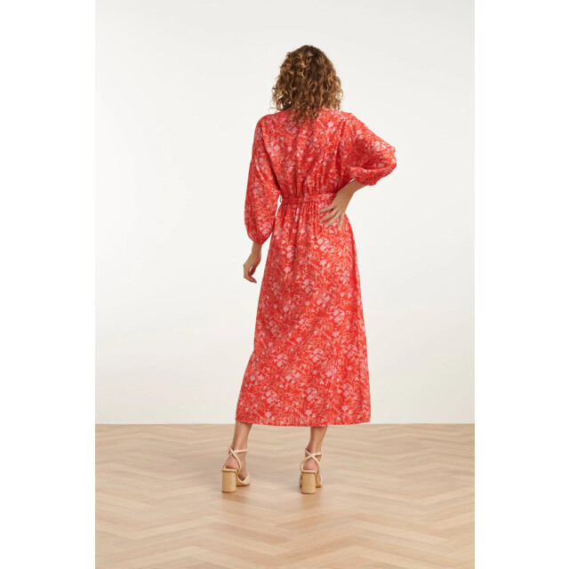 Smashed Lemon 25185 baby bloemenprint maxi jurk | 25185-450-998 large