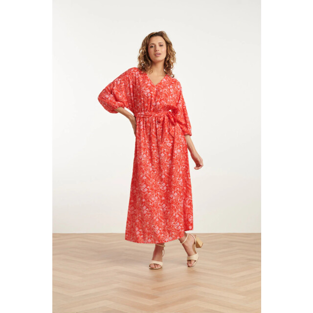 Smashed Lemon 25185 baby bloemenprint maxi jurk | 25185-450-998 large