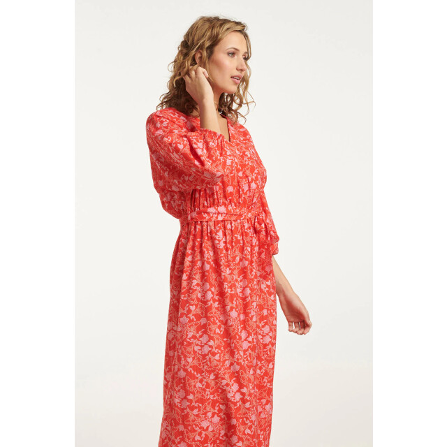 Smashed Lemon 25185 baby bloemenprint maxi jurk | 25185-450-998 large