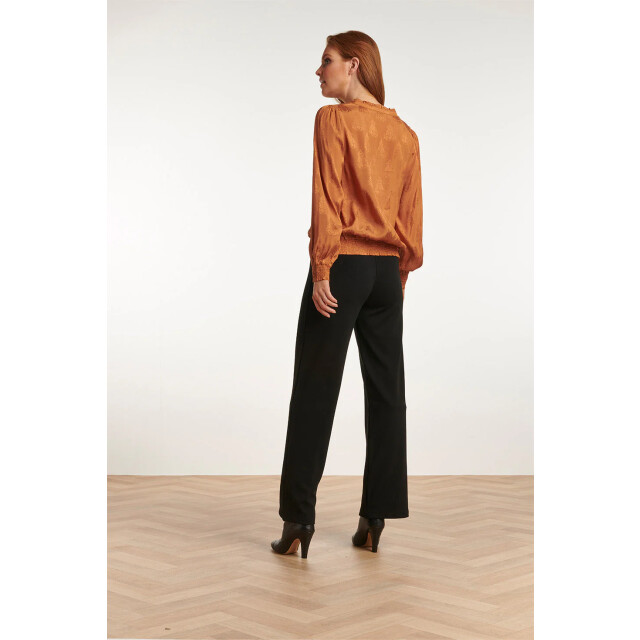 Smashed Lemon 23761-240 mosterd v-hals top voor dames | 23761-240-L large