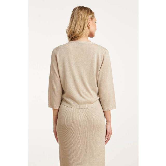 Smashed Lemon 25105 e lurex gebreide bolero | 25105-720-3XL large