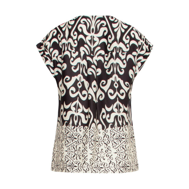 Smashed Lemon 25088 -te satijnen top met ornamentenprint | 25088-010-999 large