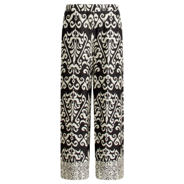 Smashed Lemon 25089 e te satijnen ornamentele geprinte broek | 25089-010-999 large
