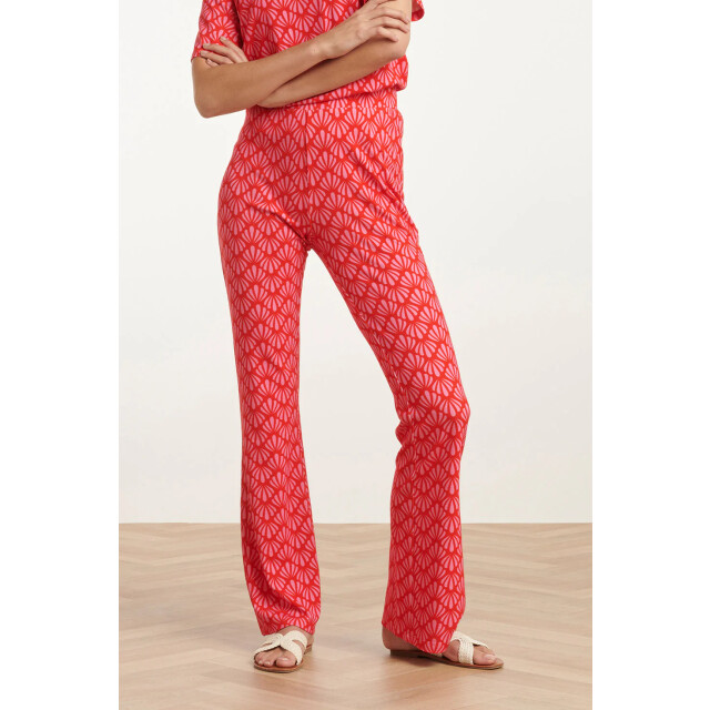 Smashed Lemon 25041 flared leggings met schelpenprint | 25041-450-420 large
