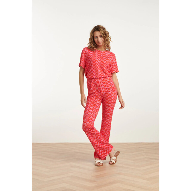 Smashed Lemon 25041 flared leggings met schelpenprint | 25041-450-420 large