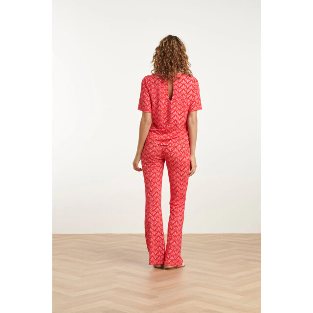 Smashed Lemon 25041 flared leggings met schelpenprint | 25041-450-420 large