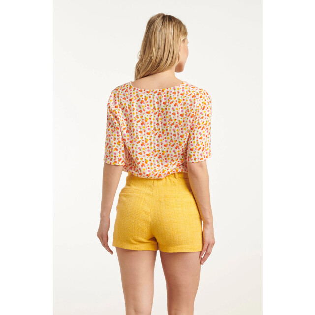 Smashed Lemon 25010 v-hals top met polka dot print | 25010-000-998 large