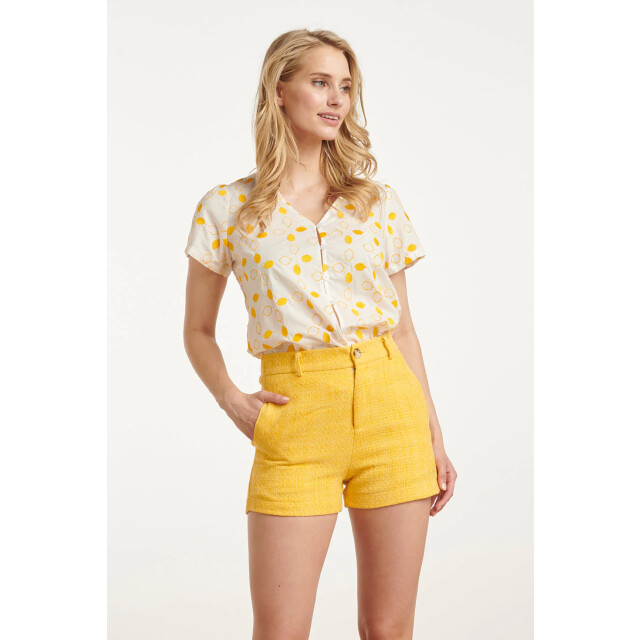 Smashed Lemon 25016 te katoenen blouse met citroen borduursels | 25016-000-150 large