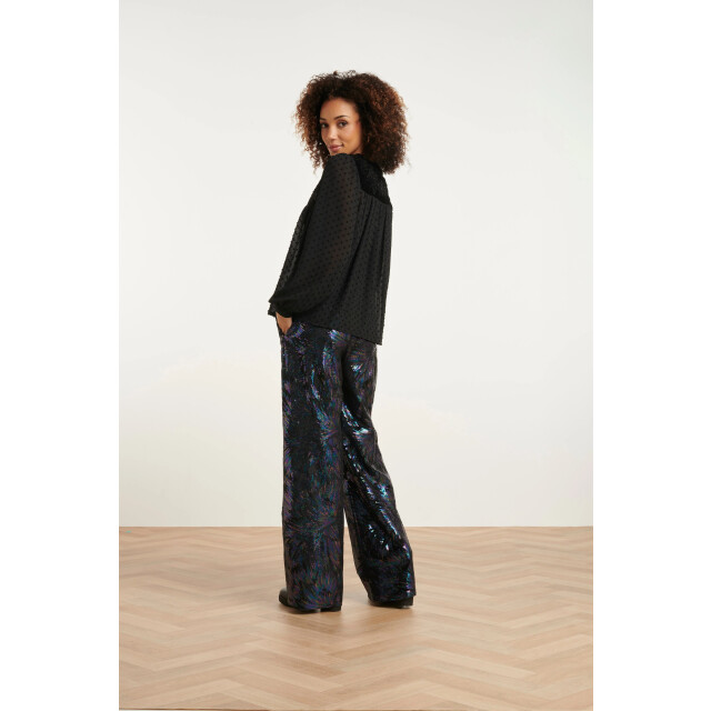 Smashed Lemon 24806 e elegante gestippeld chiffon top | 24806-999-XXL large