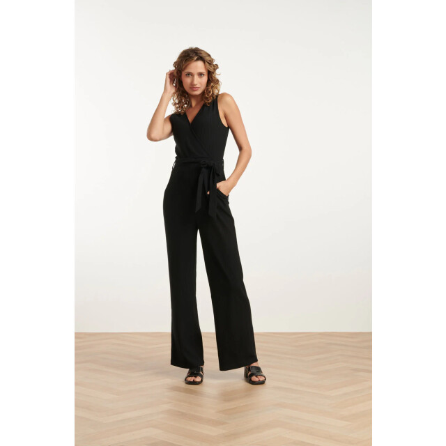 Smashed Lemon 25119 e stretchy crinkle jumpsuit | 25119-999-XXL large
