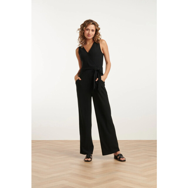 Smashed Lemon 25119 e stretchy crinkle jumpsuit | 25119-999-XXL large
