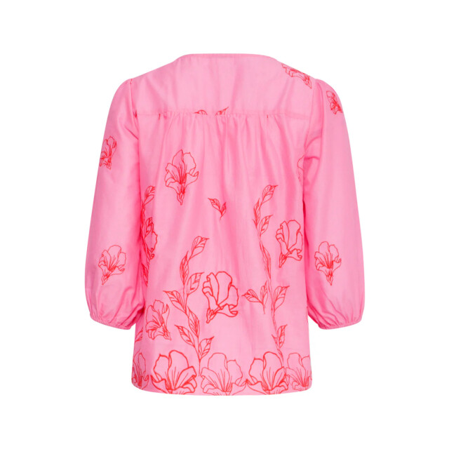 Smashed Lemon 25262 top met bloemenborduurselsv-hals | 25262-420-450 large