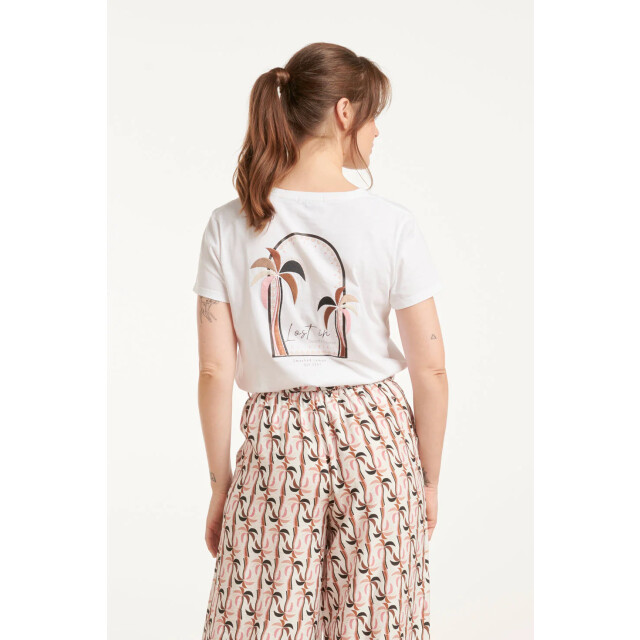 Smashed Lemon 25230 te katoenen t-shirt met palmprintmauve e hues | 25230-000-998 large